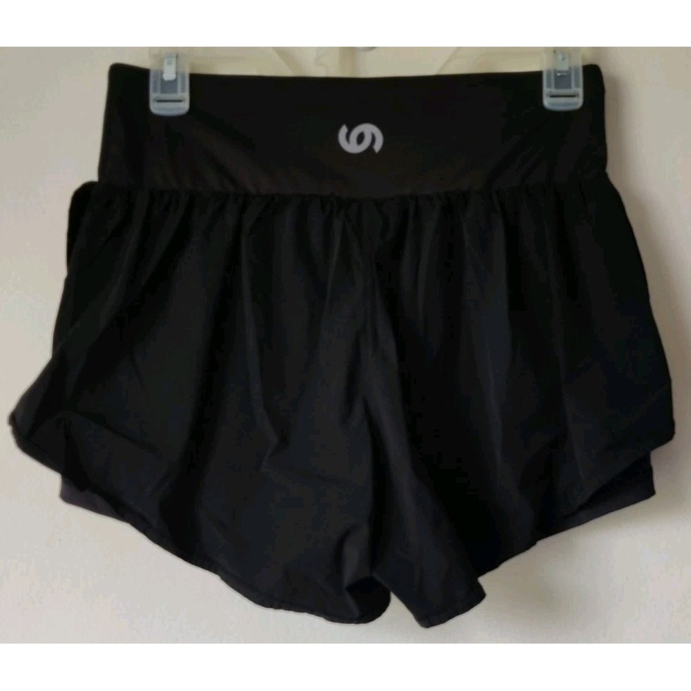 CADMUS 2 in 1 Sport Workout Women's Gym Running Tennis Athletic-Skort Black Sz M - Picture 2 of 5